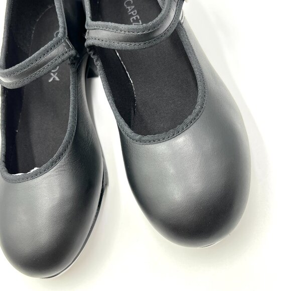 6W 6 WIDE‎ WIDTH Capezio Women's 3800 Black Leather Mary Jane Dance Tap Shoes - Picture 5 of 14